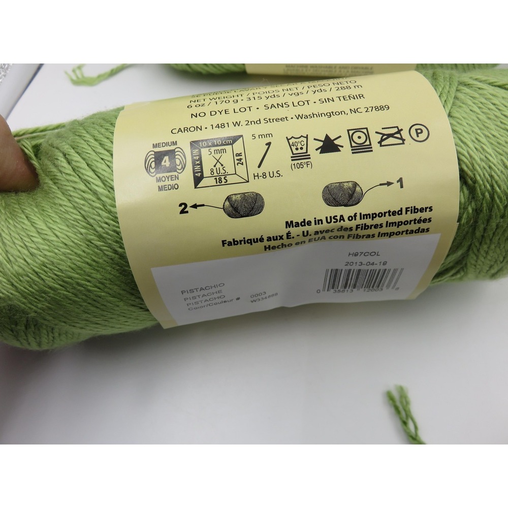 Caron Simply Soft Yarn Green Rose Garden Mary Maxim Mermaid Cocoon Pattern 99032 - Picture 13 of 15